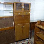 A Vintage mid-century maid saver cabinet, W75cm, H178c, D41cm