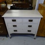 A 1920s painted 4-drawer chest, W92cm, H82cm