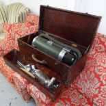 A Vintage Electrolux hoover in original stained pine case