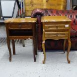 2 similar French oak bedside chests