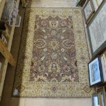 A Gazni beige ground rug, 182cm x 104cm