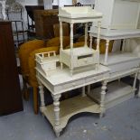 A modern white dressing table, and bedside cabinet (2)