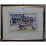 C R Gray, Quality Street Merstham 1932, framed, 46cm x 57cm