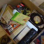 A large quantity of artist's equipment, including acrylics, oil paints etc (boxful)