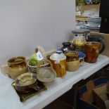A group of Studio pottery, an Italian jug, height 17cm etc