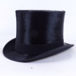 A Lincoln Bennett of London black top hat