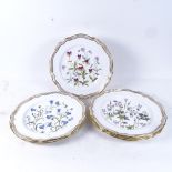 A set of 6 Spode Wild Flower series plates, 27.5cm