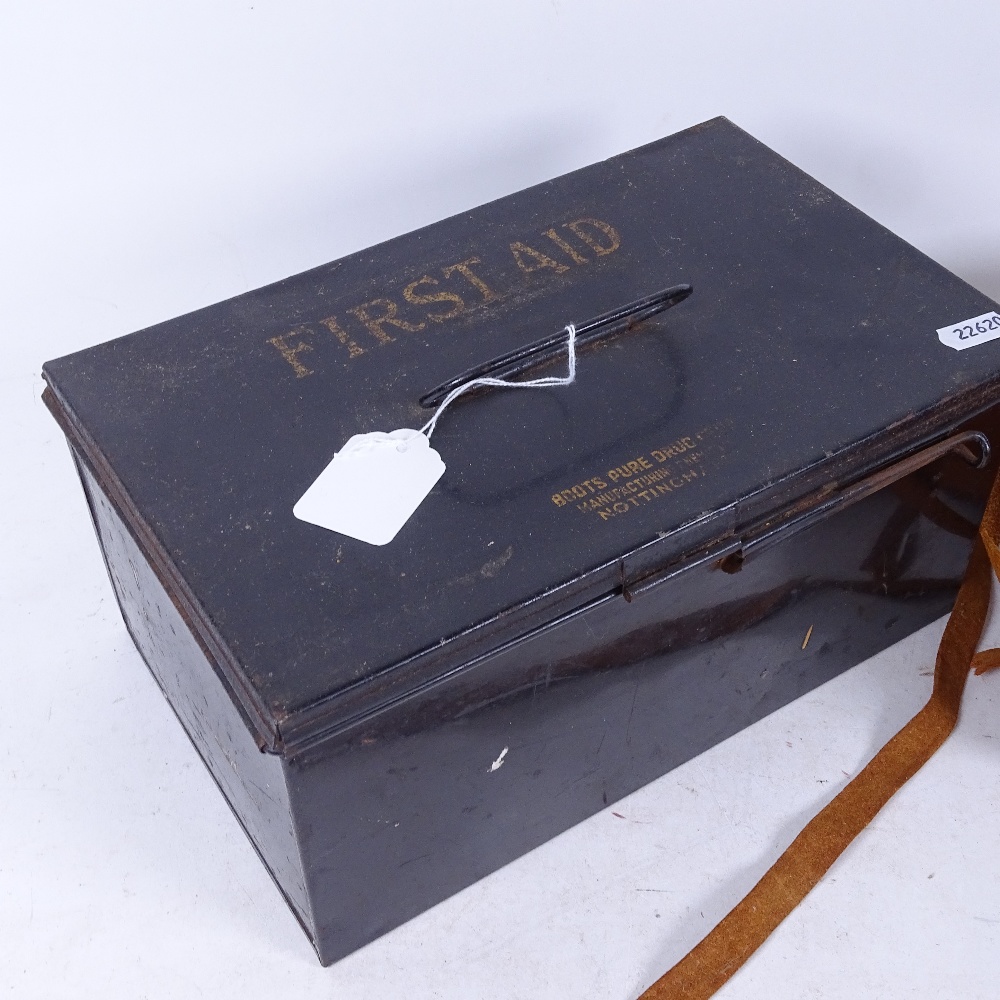 A pair of Fernland 16x50 field binoculars, serial no. 22764, cased, and a black painted tin empty - Image 2 of 2