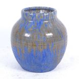 A Royal Lancastrian drip glaze pot, height 16cm