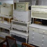 A group of modern furniture, to include coffee table, television stand, blanket box etc (4)