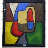 Carol Maddison, oil on canvas, abstract study, framed, 56cm x 51cm