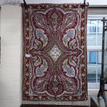 A Kashmiri chain stitch wool rug, 170cm x 110cm