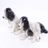 A group of 3 Sylvac Spaniel dogs, model nos. 114, 18 and 116, largest height 13cm