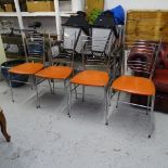 A set of 4 mid-century chrome kitchen chairs