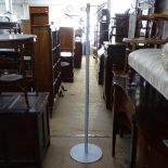 A mid-century chrome and metal coat/hat stand, H175cm