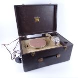 An early 20th century HMV gramophone, length 45cm