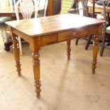 A 19th century cherrywood side table with single frieze drawer, 100cm x 68cm