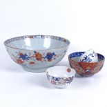 Various Oriental ceramics, including Japanese Imari rice bowl with 4 character mark etc, largest