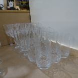 3 sets of 6 drinking glasses, largest height 19cm