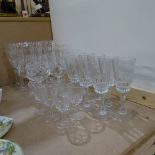 4 sets of drinking glasses, largest height 20cm