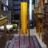 A mid-century rocket design floor lamp, H102cm