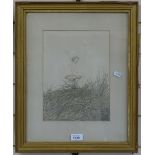 A hand proof of C Saintons original, framed, 50cm x 40cm
