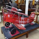 The Red Barron - a fairground aeroplane ride, width 105cm, H70cm