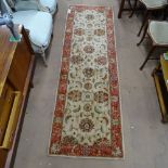 A cream ground Persian design runner, 237cm x 77cm