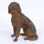 A 19th century gilded spelter Spaniel dog figure, height 16cm