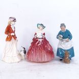 3 Royal Doulton figures - Sarah, Genevieve, and the Favourite