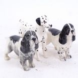 3 Beswick dogs, including Dalmatian and Spaniels, largest height 8.5cm (3)