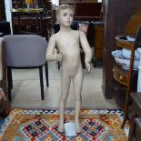 A Vintage shop child mannequin, H115cm