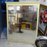 A Victorian painted framed over-mantel mirror, W112cm, H137cm
