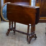 An Edwardian mahogany Sutherland table, W67cm, H67cm