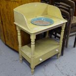 An Edwardian painted pine washstand, W67cm