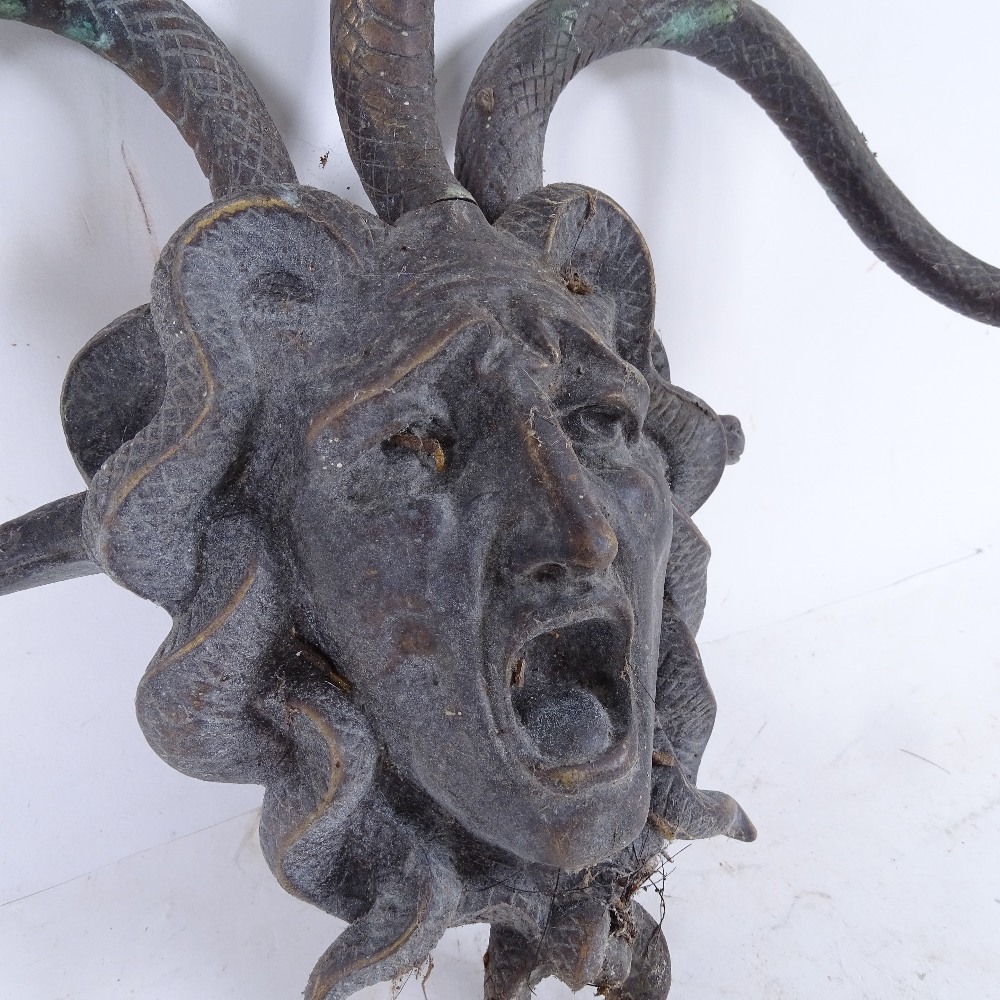 A bronze wall-mounted study of Medusa, width 34cm - Image 2 of 2