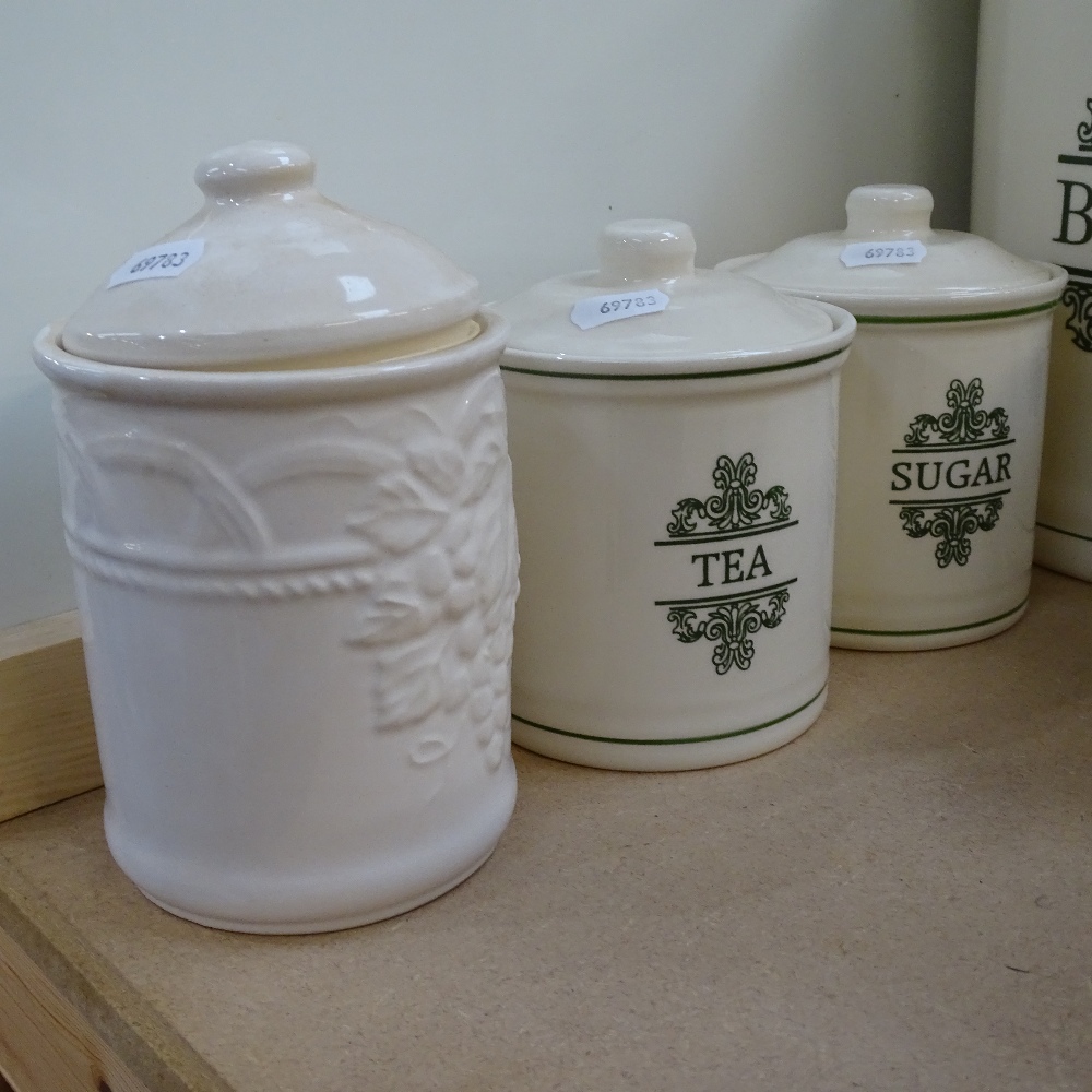 A set of modern ceramic kitchen storage jars, largest height 31cm (7) - Image 2 of 2