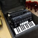 A Delicia Junior 23 piano accordion, in hardshell travelling case