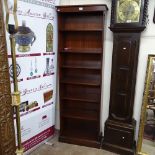 A Bevan Funnell narrow open bookcase with adjustable shelves, W60cm, H182cm, D30cm, shelf depth 25cm
