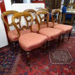 A set of 6 19th century mahogany balloon-back dining chairs