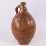 A mid-size salt glaze Bellarmine flagon, height 34cm Minor chips around the base, no other damage or