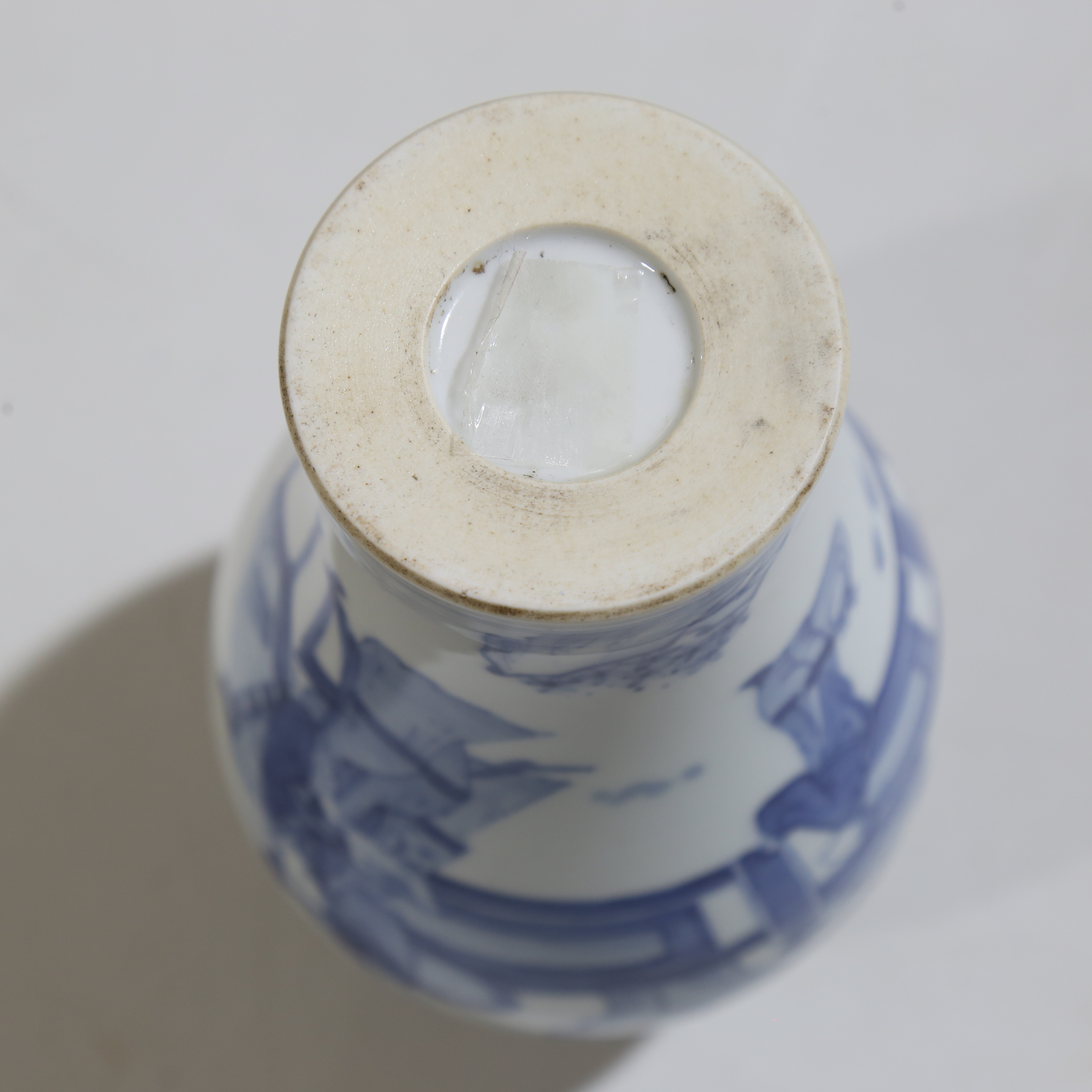 A Chinese blue and white Meiping vase, hand painted decoration, height 16.5cm Perfect condition - Image 9 of 9