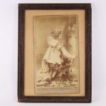 Ellen Terry, original Studio photograph of Ellen Terry as Madame Sans-Gene, original ink inscription