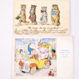 Enid Blyton signed Noddy postcard, hand written correspondence about a printing error, together with