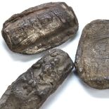 2 Ancient Egyptian relief moulded clay amulets, largest height 9cm (3) All have minor chips to the