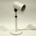 STUDIO FPM, table / desk lamp, 1970s' white coated metal with moulded makers mark, height 60cm.