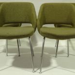EERO SAARINEN FOR KNOLL, set of 4 No 72 chairs, H75cm W80cm.