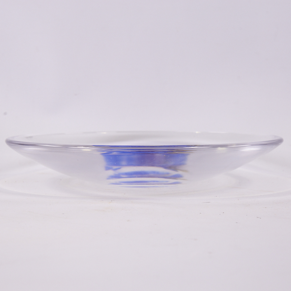 BERTIL VALLIEN FOR KOSTA BODA, glass bowl with abstract central design, signed to base with original - Image 4 of 4