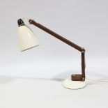 A 1960s' Mac lamp, for Conran Shop with brown wooden stem, height 58cm. Small paint chips and