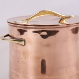 JENS HARALD QUISTGAARD FOR DANSK, 1960s' Fondue or Bain Marie, copper and brass cooking pot with